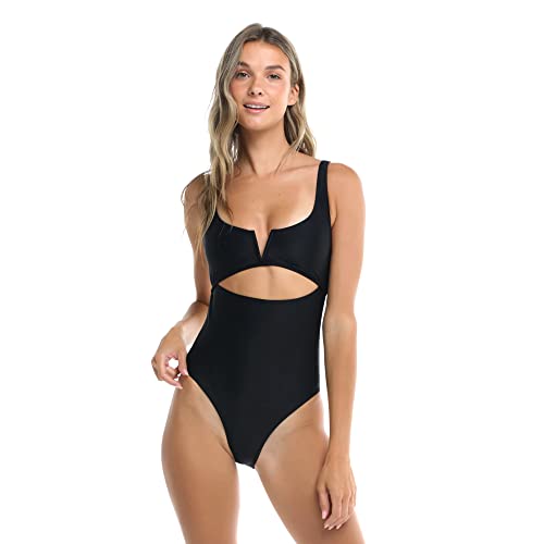 Body Glove Women's Standard Smoothies Eli Solid One Piece Swimsuit with V-Wire Neckline