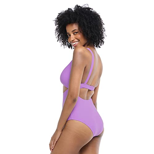 Body Glove Women's Standard Smoothies Eli Solid One Piece Swimsuit with V-Wire Neckline