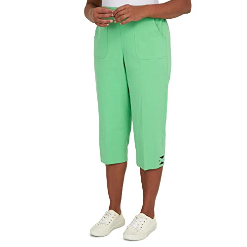 Alfred Dunner Women's Criss Cross Structured Capri