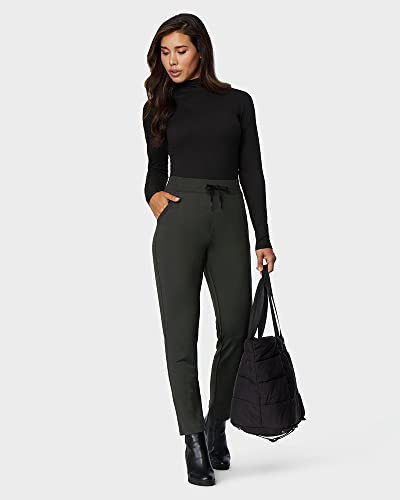 32 DEGREEES Women's Ultra Comfy Everyday Pants| Adjustable Drawstring | 4-Way Stretch | Modern-Fit | Office