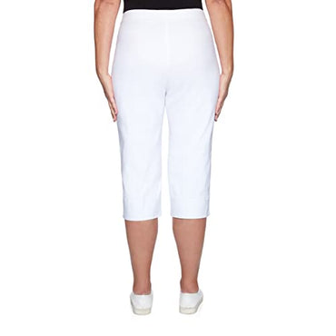 Alfred Dunner Women's Plus Size Allure Stretch Clam Digger Capri Pants