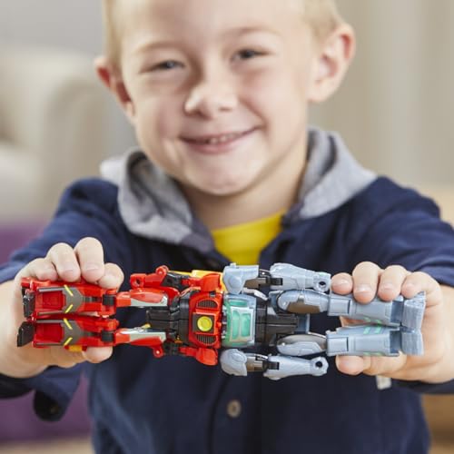 Transformers EarthSpark Cyber-Combiner Terran Twitch and Robby Malto Robot Action Figures, Interactive Toys for Boys and Girls Ages 6 and Up