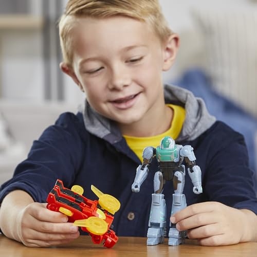 Transformers EarthSpark Cyber-Combiner Terran Twitch and Robby Malto Robot Action Figures, Interactive Toys for Boys and Girls Ages 6 and Up