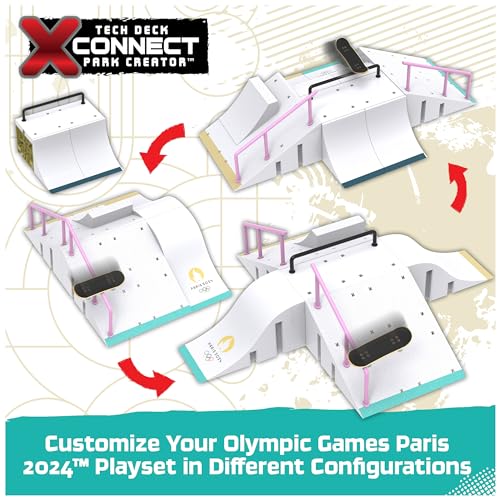 Tech Deck, Sky Brown’s Olympic Games Paris 2024 Ramp, Customizable X-Connect Park Creator Playset & Exclusive Fingerboard, Kids Toy for Ages 6
