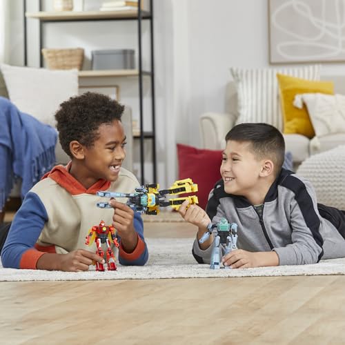 Transformers EarthSpark Cyber-Combiner Terran Twitch and Robby Malto Robot Action Figures, Interactive Toys for Boys and Girls Ages 6 and Up