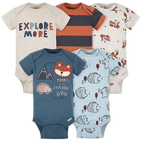 Gerber Baby Boys' 5-Pack Variety Onesies Bodysuits (Wilderness, 3-6 Months)