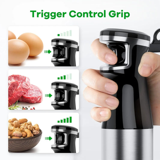 Immersion Blender Handheld 1100W – 5-in-1 Stick Blender for Smoothies & Soups