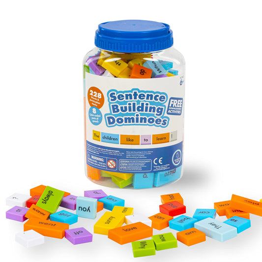 Educational Insights Sentence Building Dominoes 114 Piece Grammar Learning Game