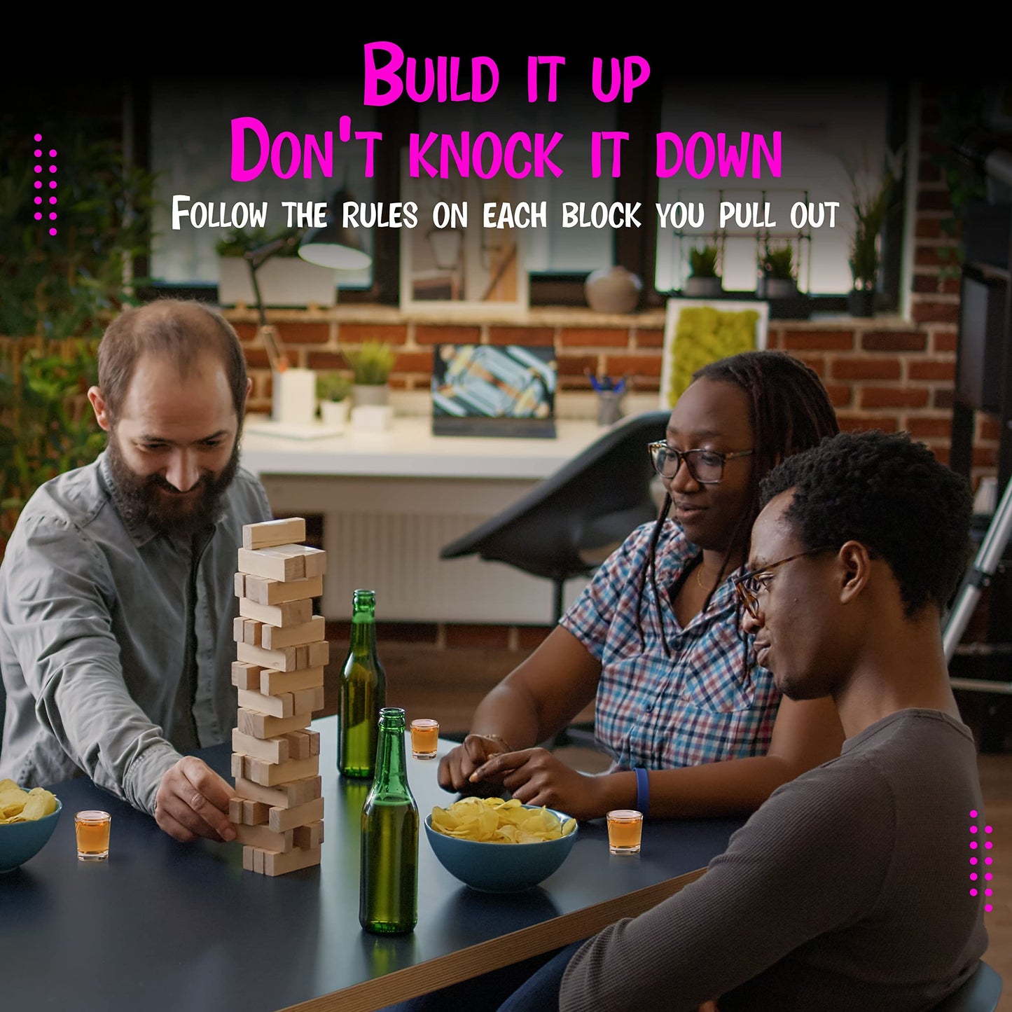 BETTERLINE Shot Glass Roulette Drinking Game and Poker Playing Cards Set - Spinning Wheel, 2 Balls and 16 Shot Glasses - Casino Adult Party Games