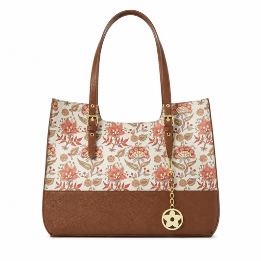Kim Rogers Grainy Scoop Tote Women’s Handbag – Floral Brown