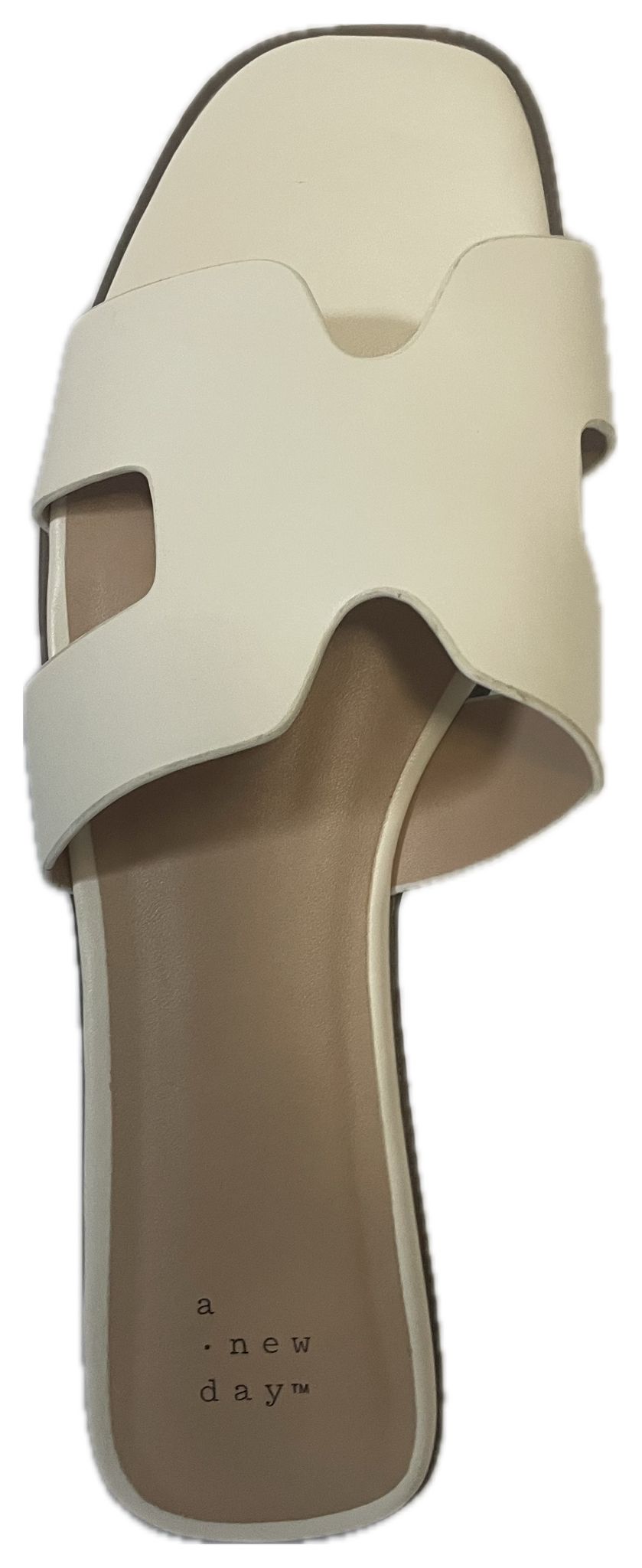 Women's Nina Slide Sandals - a New Day White 9.5