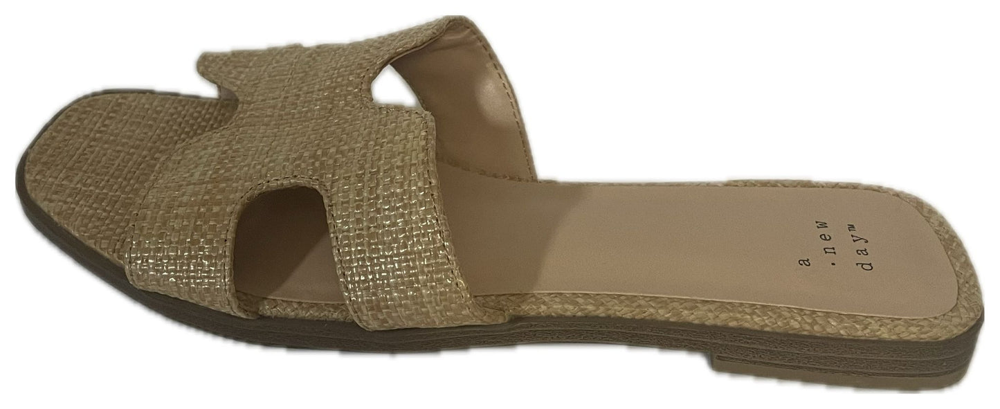 Women's Nina Slide Sandals - a New Day, Tan 9