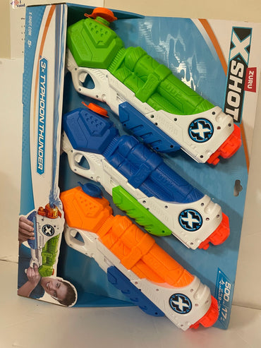 ZURU X-Shot Typhoon Thunder 3-Pack Water Blasters – Ages 5+
