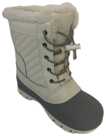 Kids Skylar Winter Snow Boots by All in Motion – Cream Waterproof Boots Size 13