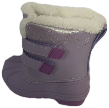 Cat & Jack Toddler Winter Boots Purple 7T – Insulated Snow Boots with Faux Fur Lining