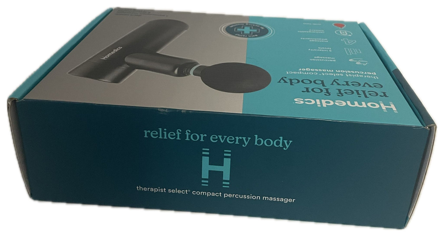 Homedics Active Fit Compact Percussion Body Massage Gun with Soothing Heat Cordless Deep-Tissue Massage