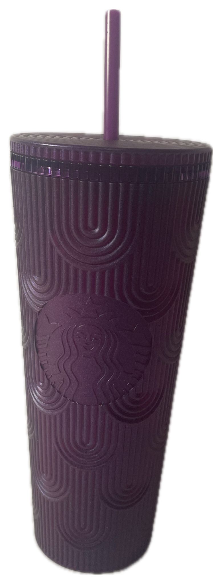 Starbucks Plastic Cold Cup Shell Metallic Soft Touch 24oz Spring Fy24