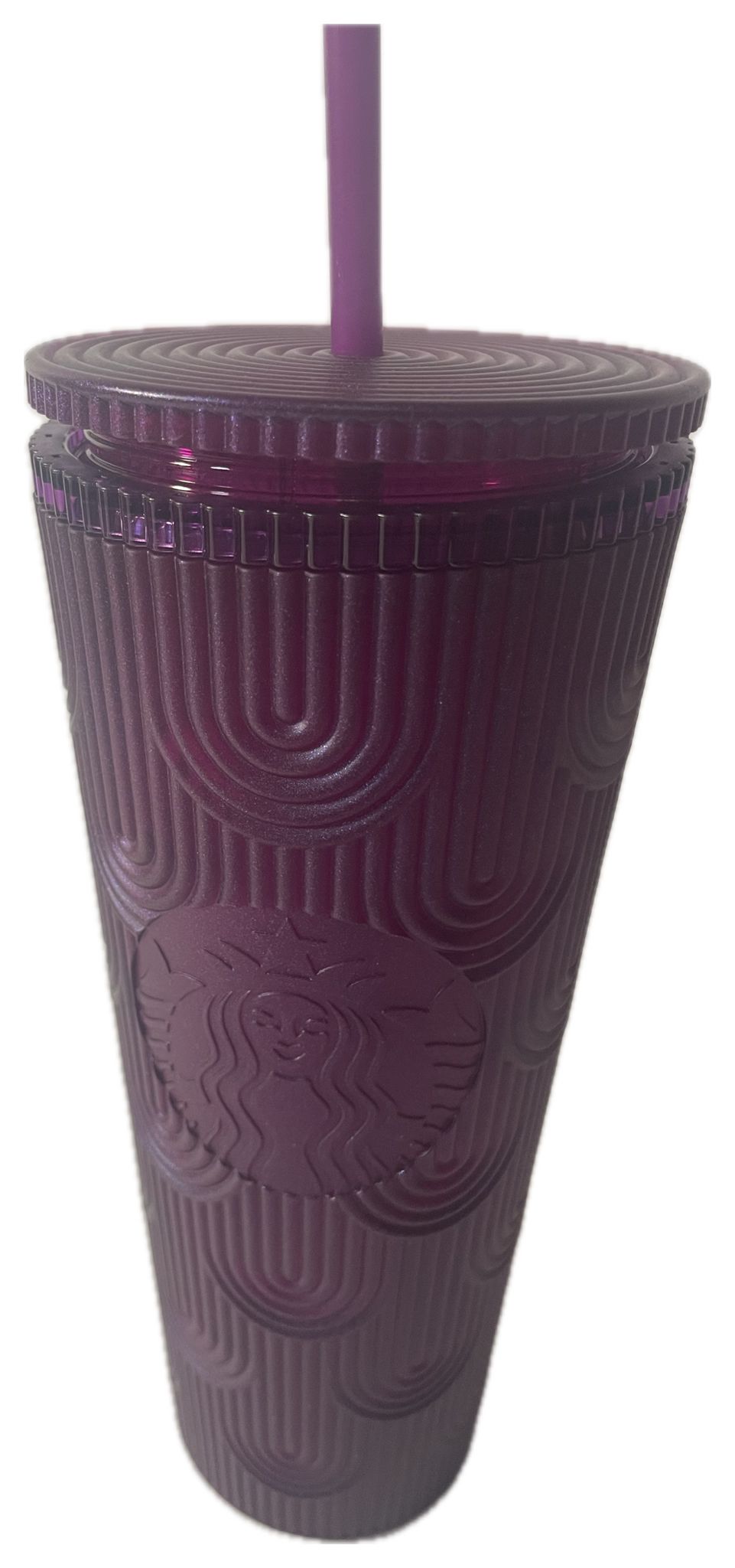 Starbucks Plastic Cold Cup Shell Metallic Soft Touch 24oz Spring Fy24