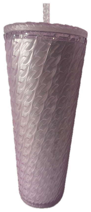 Starbucks Winter FY24 Chain Soft Touch Cold Cup 24oz – Venti Tumbler with Straw