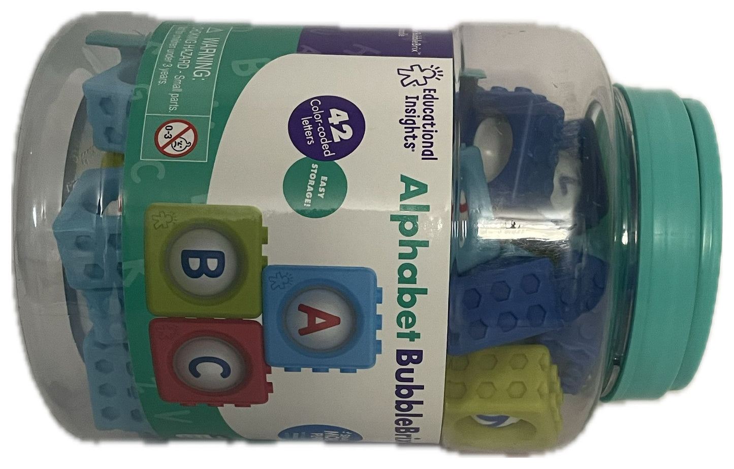 Educational Insights Alphabet Bubble Brix – Sensory Learning Toy (Multicolor)