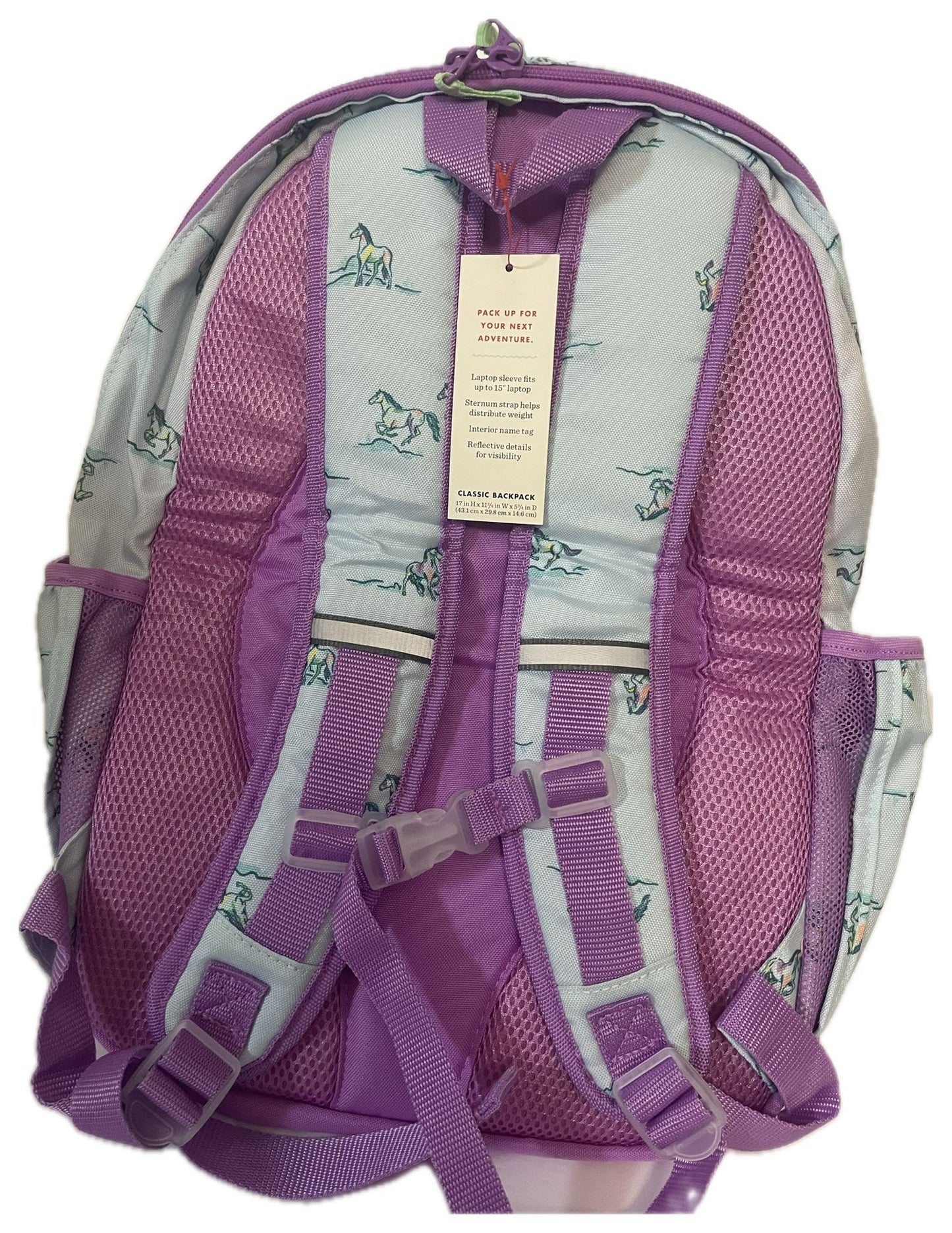 Cat & Jack Kids' Classic 17" Backpack – Horse Print