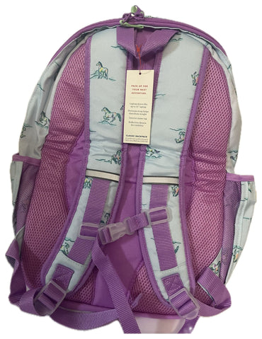Cat & Jack Kids Classic 17" Backpack Horse Print – School Bag with Padded Straps