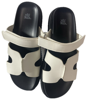 Wild Fable Women’s Hayley Slide Sandals Black White Open Toe Casual Shoes