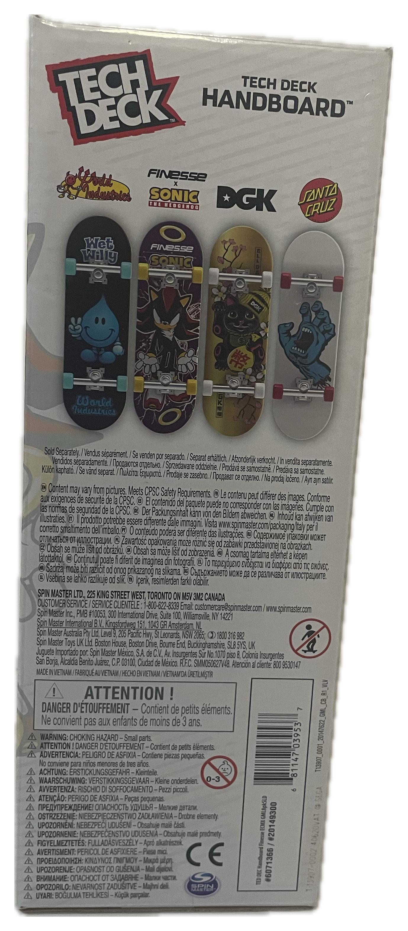 Tech Deck Finesse X Sonic the Hedgehog Hand-board