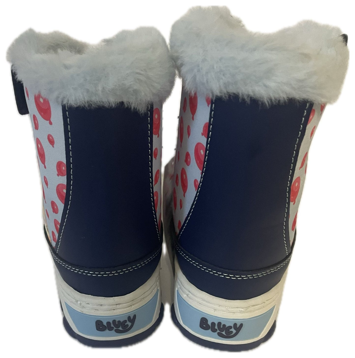 Bluey Winter Boots for toddlers with Faux Fur Trim