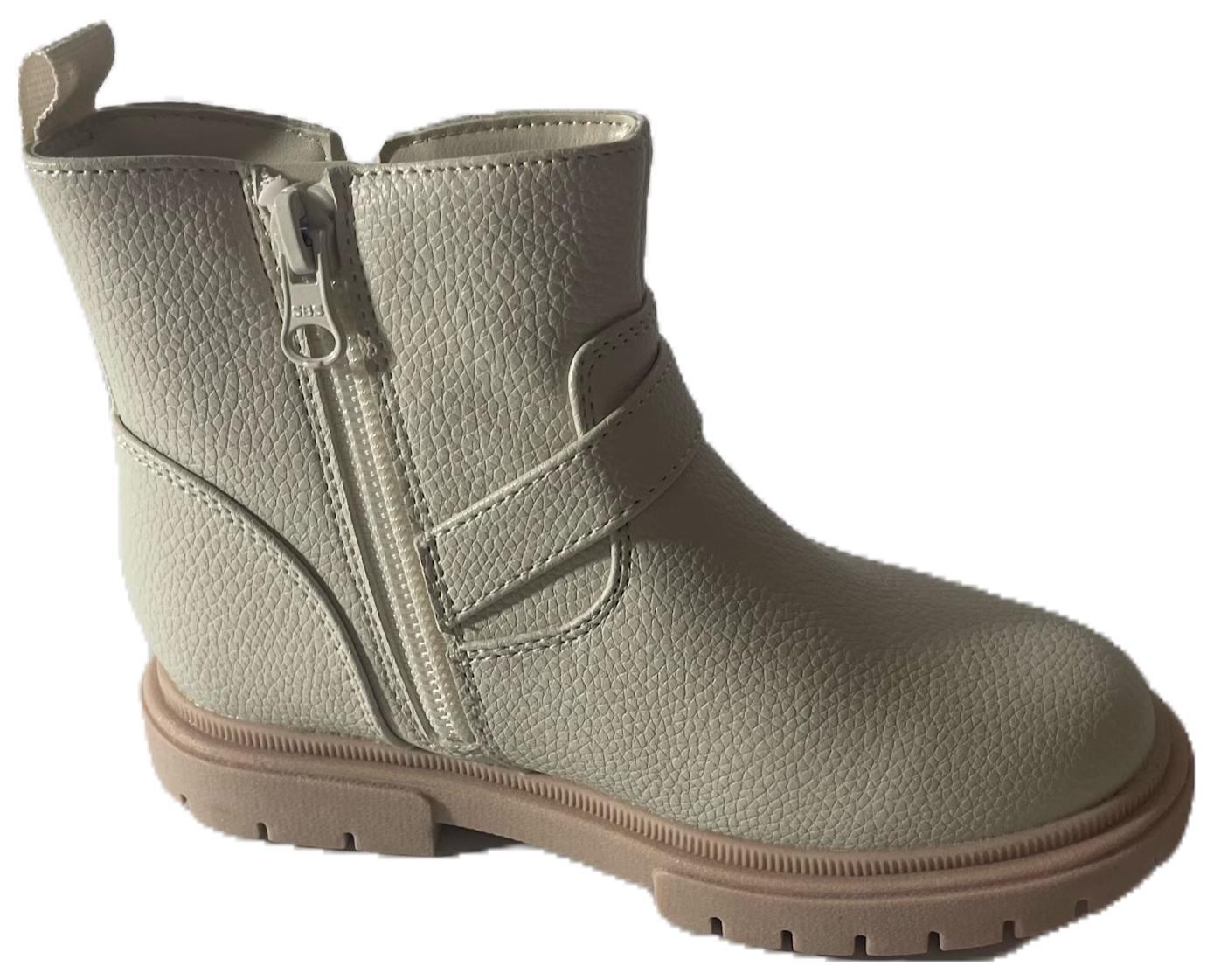 Cat & Jack Toddler Evie Buckle Boots - Cream (11T)