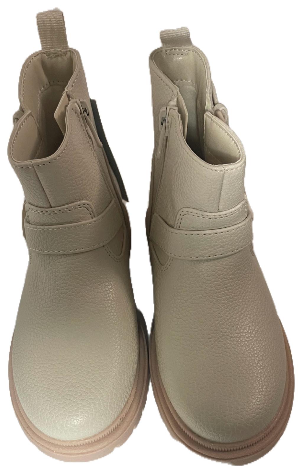 Cat & Jack Toddler Evie Buckle Boots - Cream (11T)