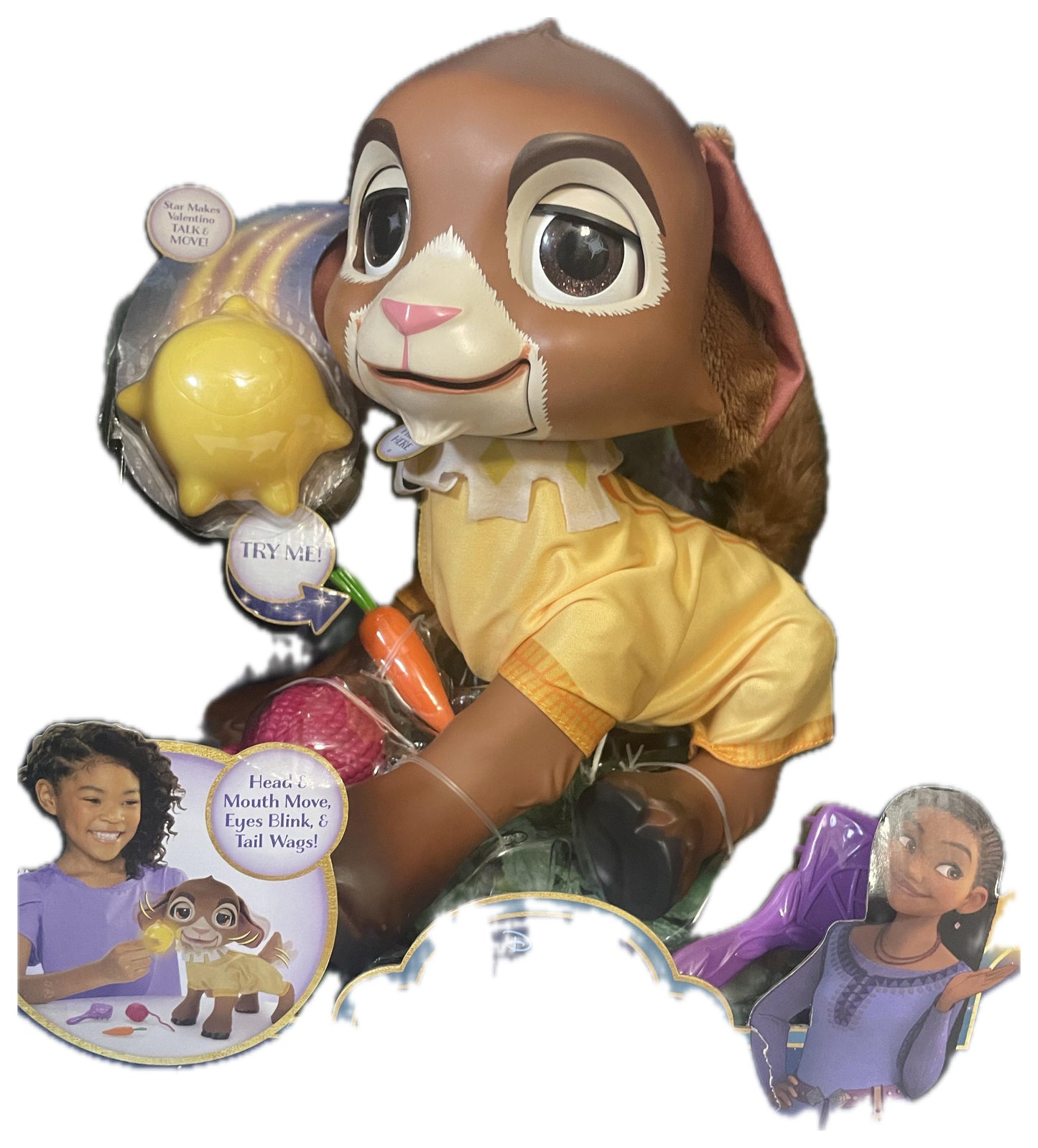 Disney's Wish Valentino Magical Moving & Talking Large Doll Set with Light up Star and Film-Inspired Accessories. Perfect for Disney Wish Fans Aged 3+