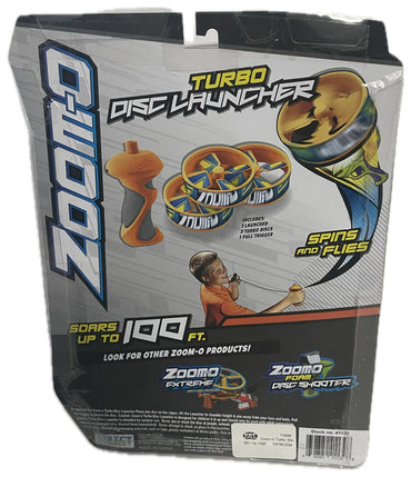 Zoom-O Turbo Disc Launcher Flying Disc Toy with 4 Discs Outdoor Game Kids 5+