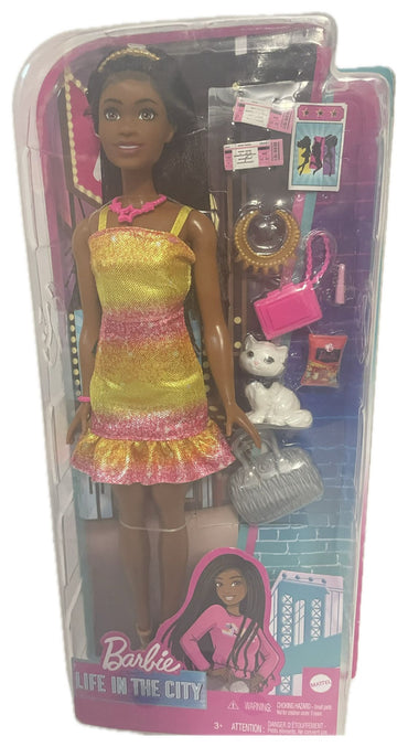 Barbie Life in the City Brooklyn Roberts Doll Playset with Pet & Accessories