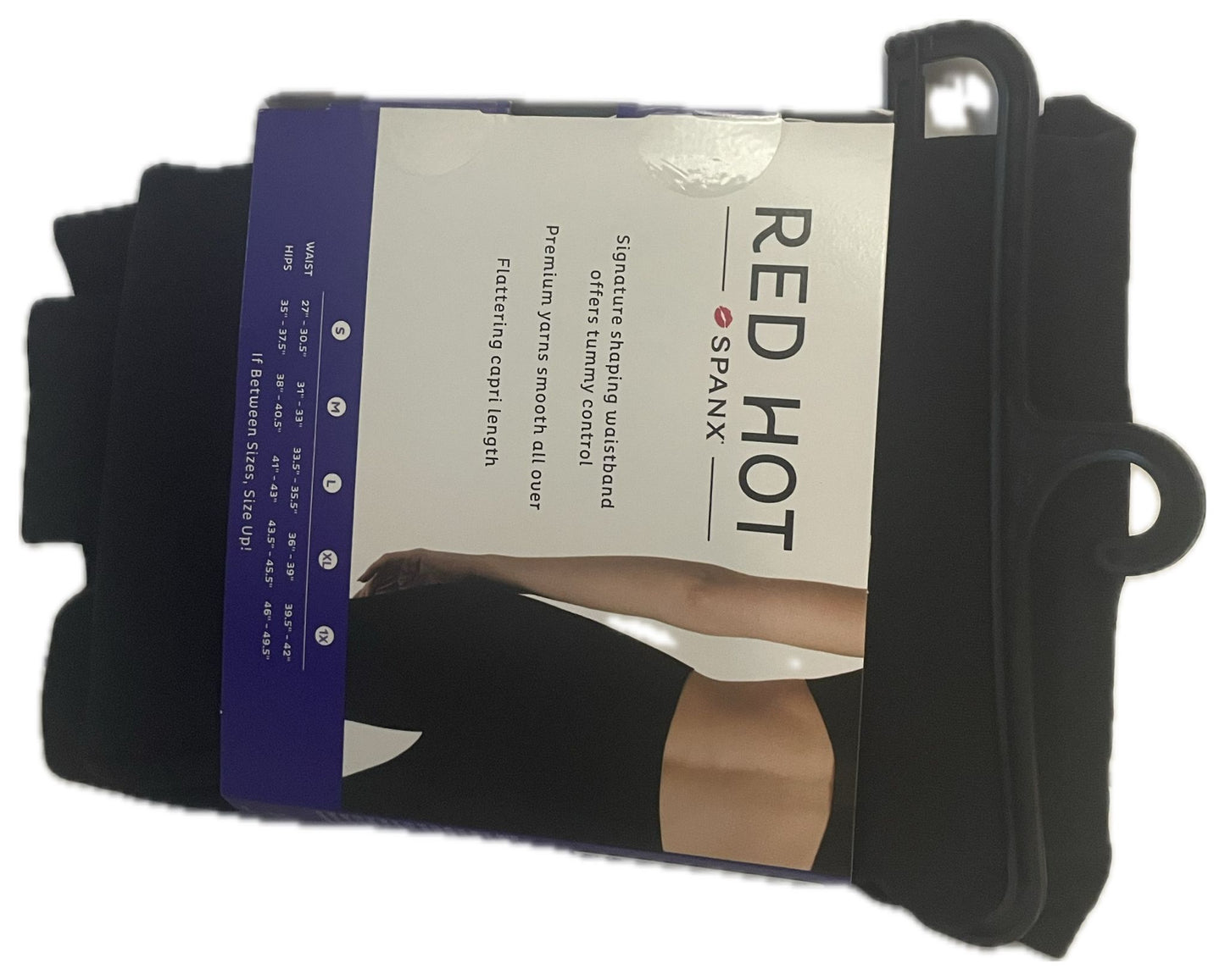 SPANX RED HOT Women S Seamless Capri Shaping Leggings Style 2244, Black, L