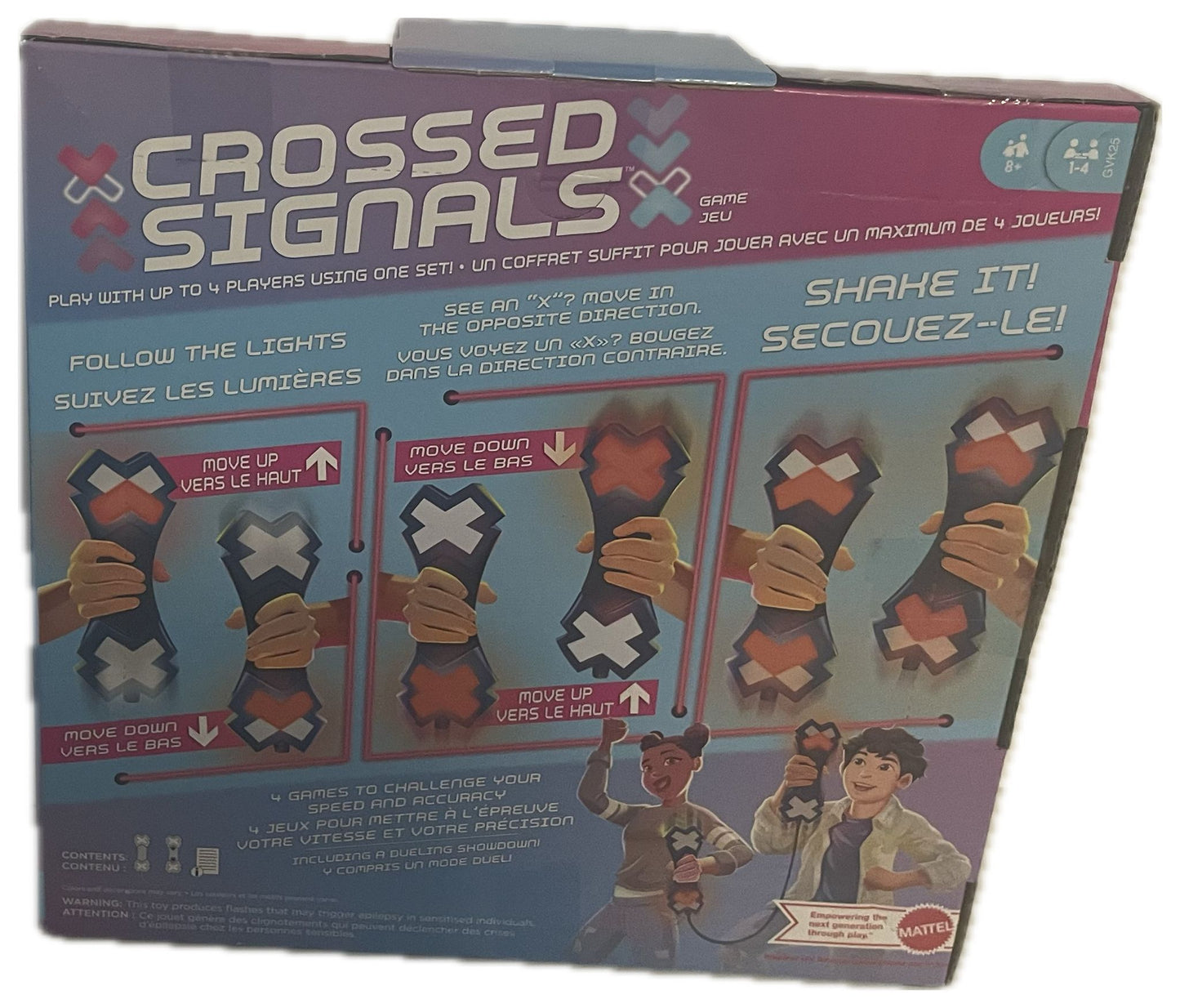 Crossed Signals Game for Kids & Adults Electronic Game with Pair of Talking Light Wands