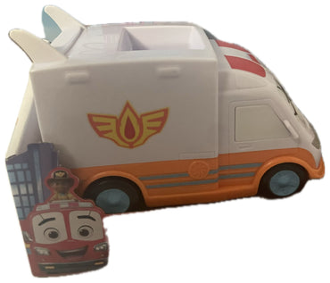 Disney Junior Firebuds Violet & Axl Ambulance Toy with Action Figure