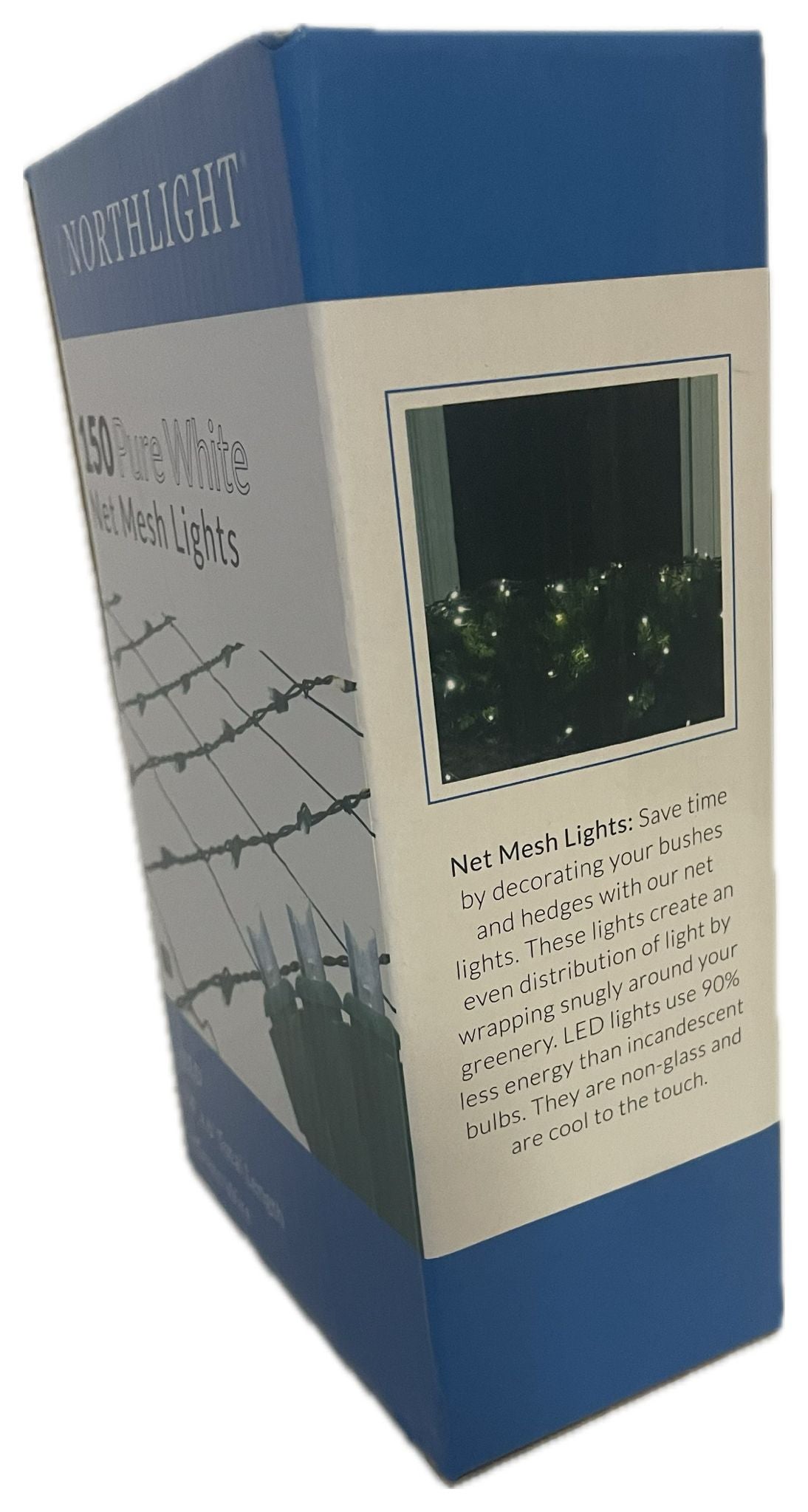 4 Ft. X 6 Ft. Pure White LED Net Style Christmas Lights with Green Wire
