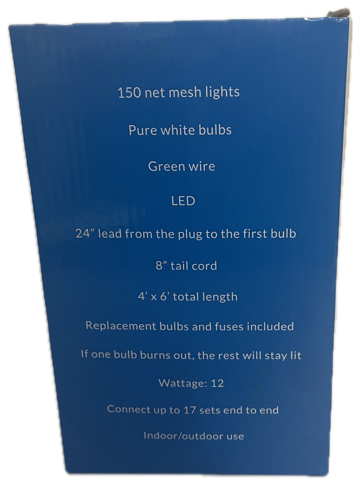 4 Ft. X 6 Ft. Pure White LED Net Style Christmas Lights with Green Wire