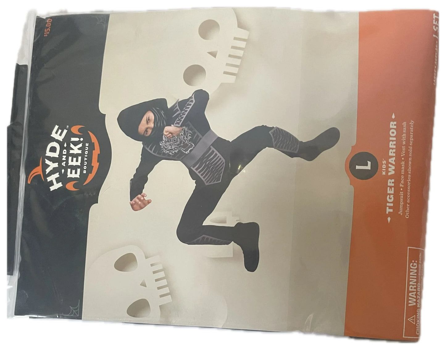 Hyde & EEK Tiger Warrior Boys' Halloween Costume with for Teen, Boys Large, 1 Count