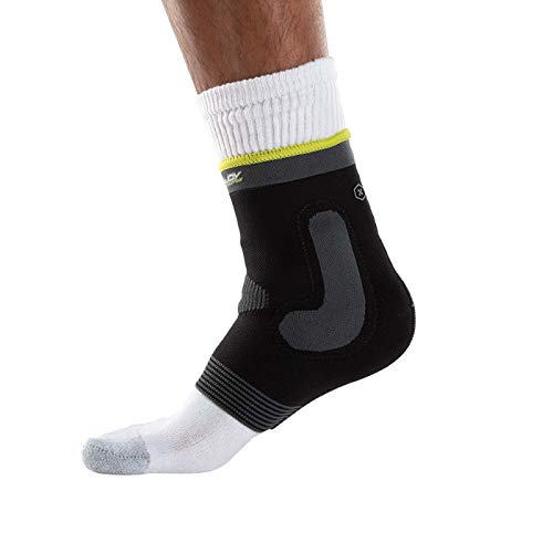 DonJoy Performance Deluxe Knit Ankle Compression Sleeve with J Buttress and Closed Heel for Mild Sprains, Strains, Inflammation, Swelling, Tendonitis, Arthritis - Large