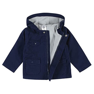 Gerber Baby Hooded Cotton Twill Utility Jacket – Navy Infant Toddler