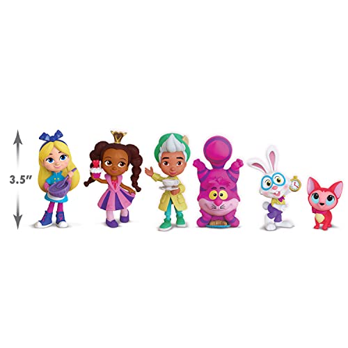 Disney Junior Alice’s Wonderland Bakery Friends, 3 Inch Figure Set of 6, Kids Toys for Ages 3 Up