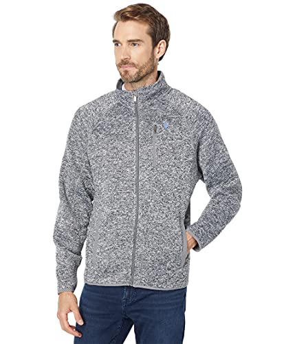U.S. Polo Assn. mens Space Dye Zip Front Sweater Fleece