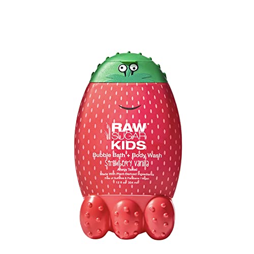Raw Sugar Kids 2-in-1 Strawberry Vanilla Bubble Bath & Body Wash 12 oz