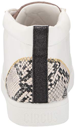 Circus NY by Sam Edelman Deszi Women's Fashion Sneaker White Silver Glitter