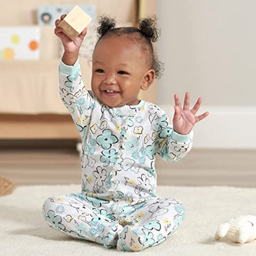 Gerber Baby Girls Bee Petals Sleep N Play Footed Pajama One Piece