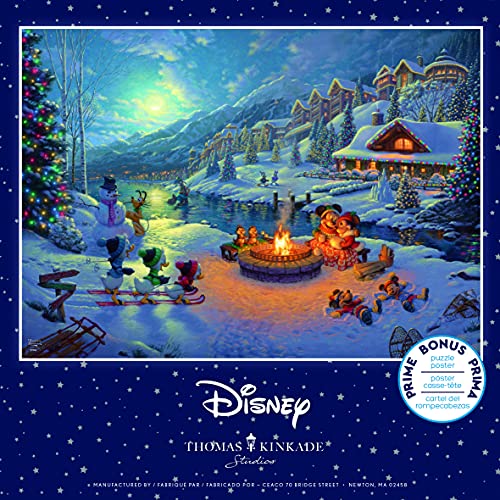 Ceaco - Thomas Kinkade - Disney Dreams Collection - Holiday - Mickey and Minnie Christmas Lodge - 1000 Piece Jigsaw Puzzle
