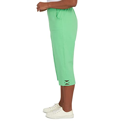 Alfred Dunner Women's Criss Cross Structured Capri