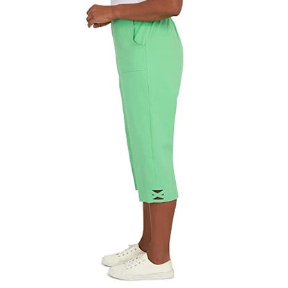 Alfred Dunner Women's Criss Cross Structured Capri